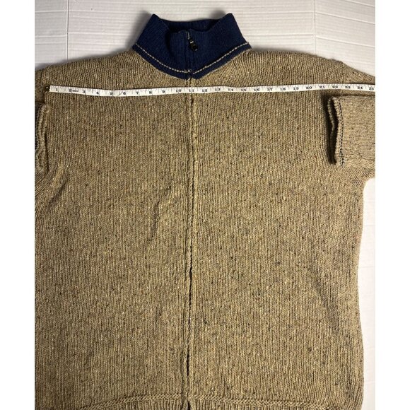 Murphy & Nye Sailmakers Beige Wool Blend Zip-Up Sweater XL Mens Made In Italy - Picture 11 of 14